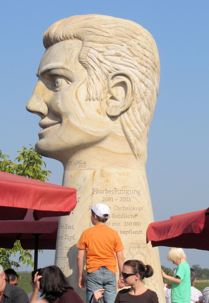 Monument to Freinsheimer Oschelskopf wine, Freinsheim, Germany