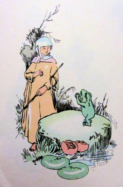 Scene from Wilhelm Busch's "Die Beiden Schestern," the Frog Prince (Froschprinz) Photo taken in December, 2011