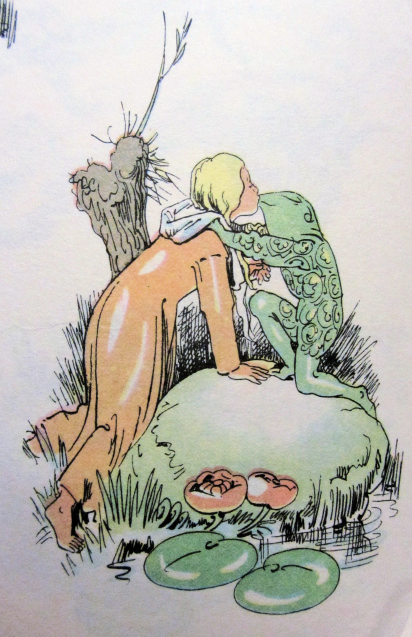 The kiss in Willhelm Busch's Die Beiden Schwestern, a retelling of the Frog Prince (Froschprinz) Photo taken in December, 2011