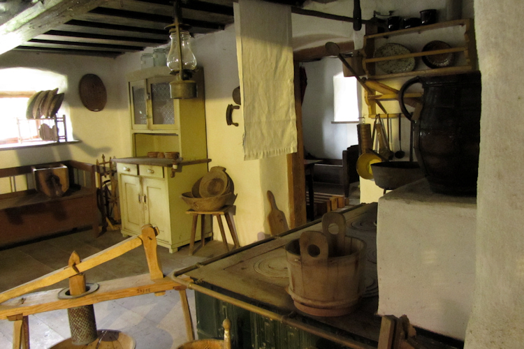 Interior of a Bavarian farmhouse, Museumsdorf Bayerischer Wald, Tittling, Germany