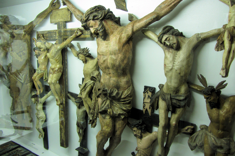 Crucifixes in the Museumsdorf Bayerischer Wald