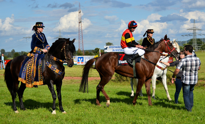 Posing for photos after winning at the Miesau horse races (Pferderennen)