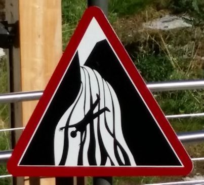 Warning sign in Norway